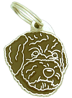 Lagotto romagnolo marrom <br> (placa de identificação para cães, Gravado incluído)